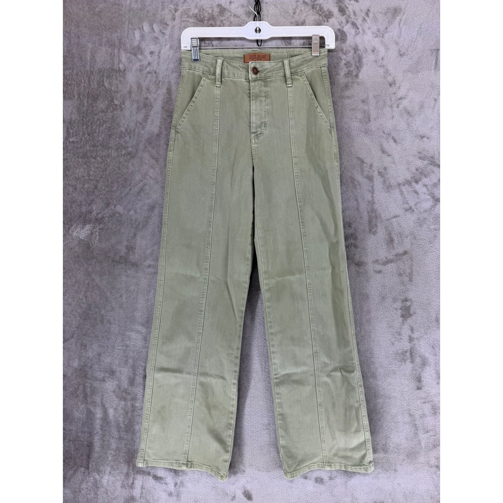 Judy Blue Sage Green Garment Dyed Wide Leg Jeans High Rise JB88688 Womens 1/25